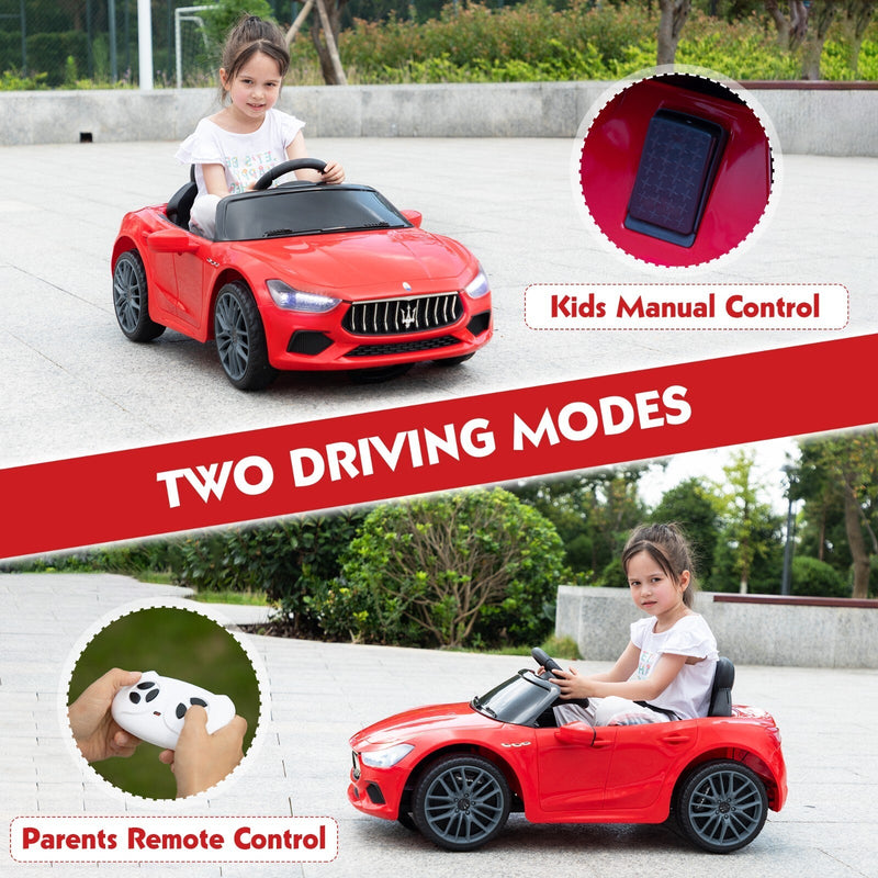 12V Licensed Maserati Ghibli Electric Ride-On Car Toy for Kids Boys and Girls
