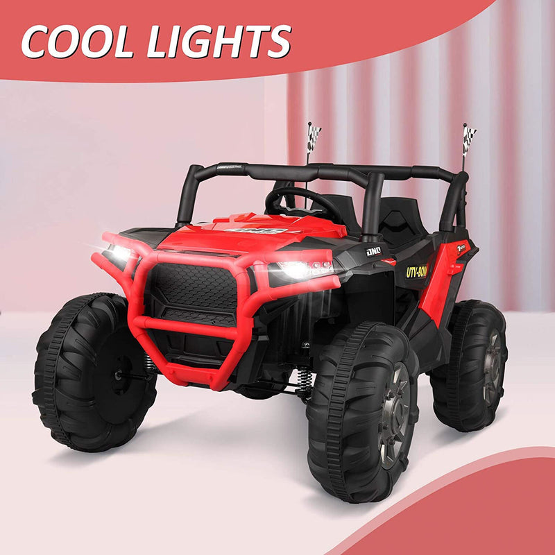 12V Kids Electric Battery-Powered Ride-On SUV Buggy Car with 3 Speed Settings Red