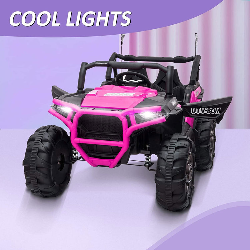 12V Pink Electric Battery-Powered Kids Ride-On SUV Car with 3 Speeds