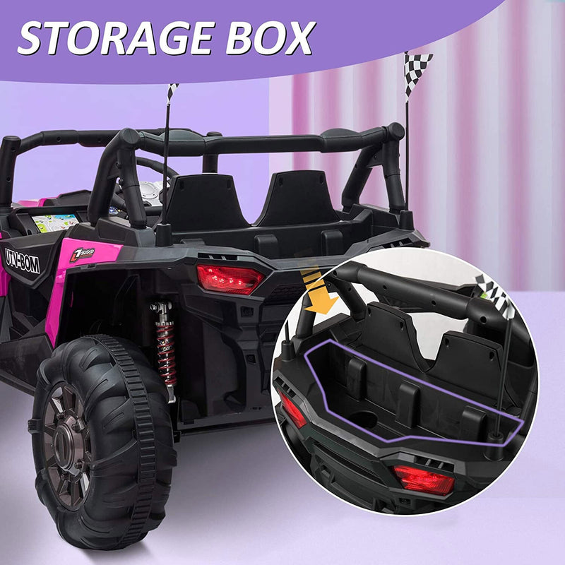 12V Pink Electric Battery-Powered Kids Ride-On SUV Car with 3 Speeds