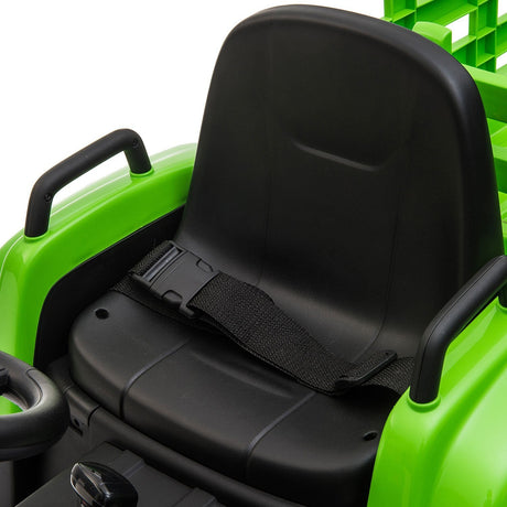12V Battery-Powered Kids Electric Ride-On Tractor with Trailer Vehicle