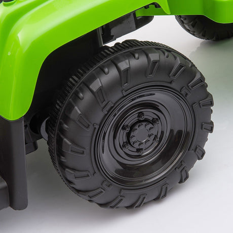 12V Battery-Powered Kids Electric Ride-On Tractor with Trailer Vehicle