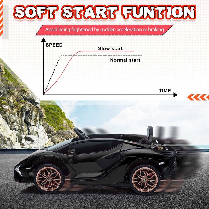 TOBBI 12V Kids Lamborghini SIAN Electric Car with Remote Control - Perfect for Little Drivers!