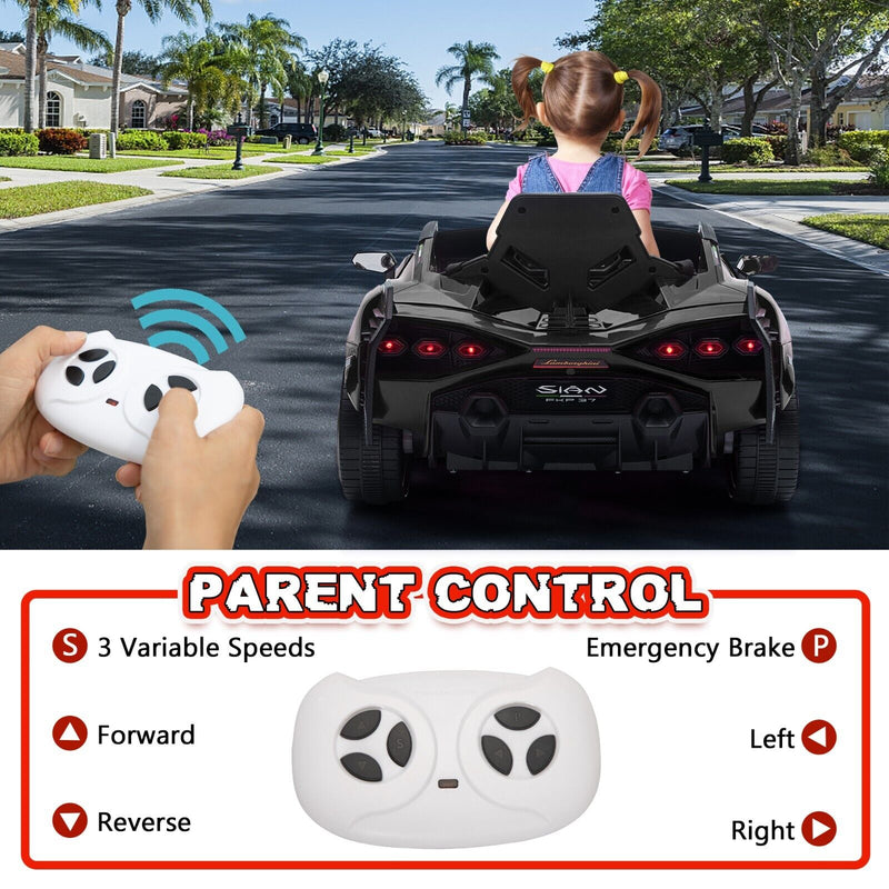 TOBBI 12V Kids Lamborghini SIAN Electric Car with Remote Control - Perfect for Little Drivers!