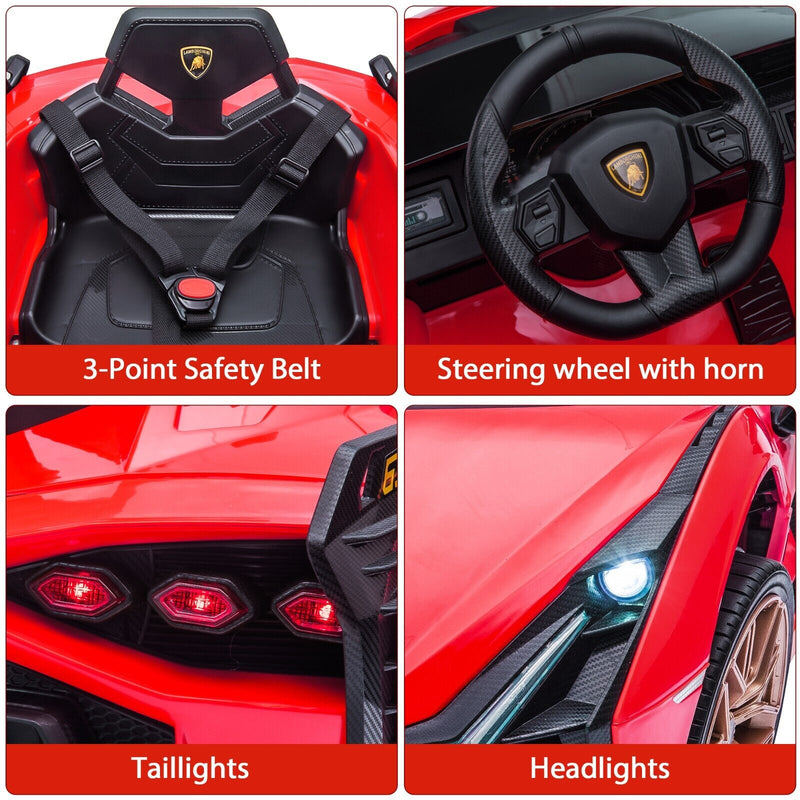 TOBBI 12V Kids Lamborghini SIAN Electric Car with Remote Control - The Perfect Ride for Young Drivers
