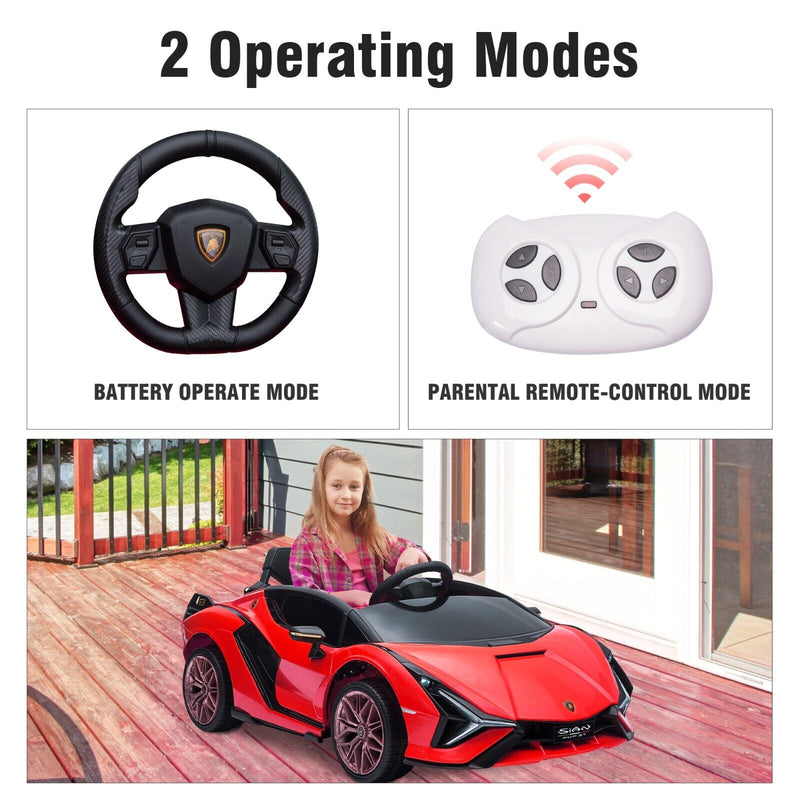 TOBBI 12V Kids Lamborghini SIAN Electric Car with Remote Control - The Perfect Ride for Young Drivers
