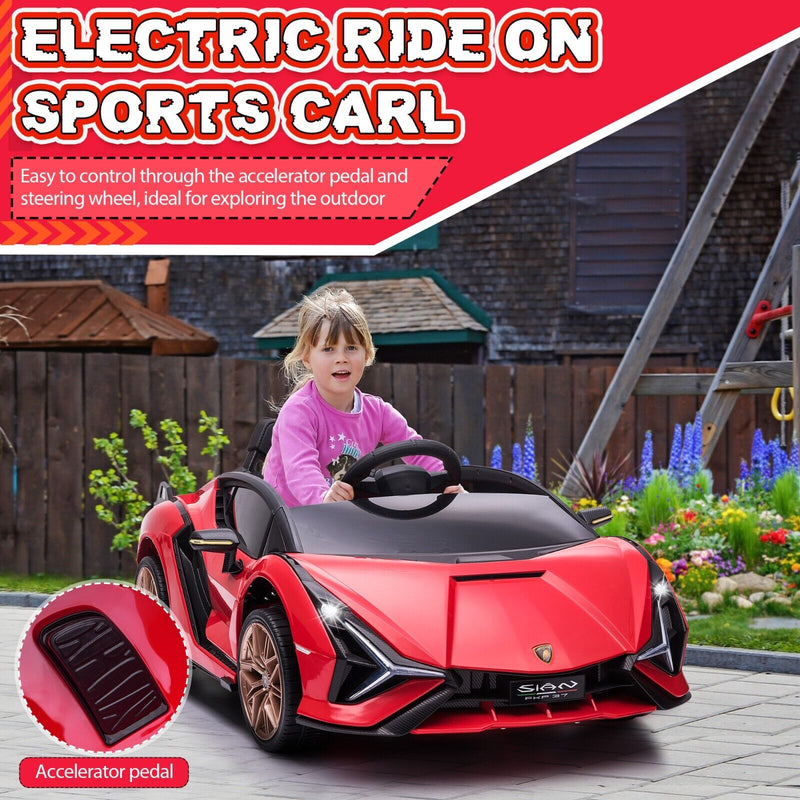 TOBBI 12V Kids Lamborghini SIAN Electric Car with Remote Control - The Perfect Ride for Young Drivers