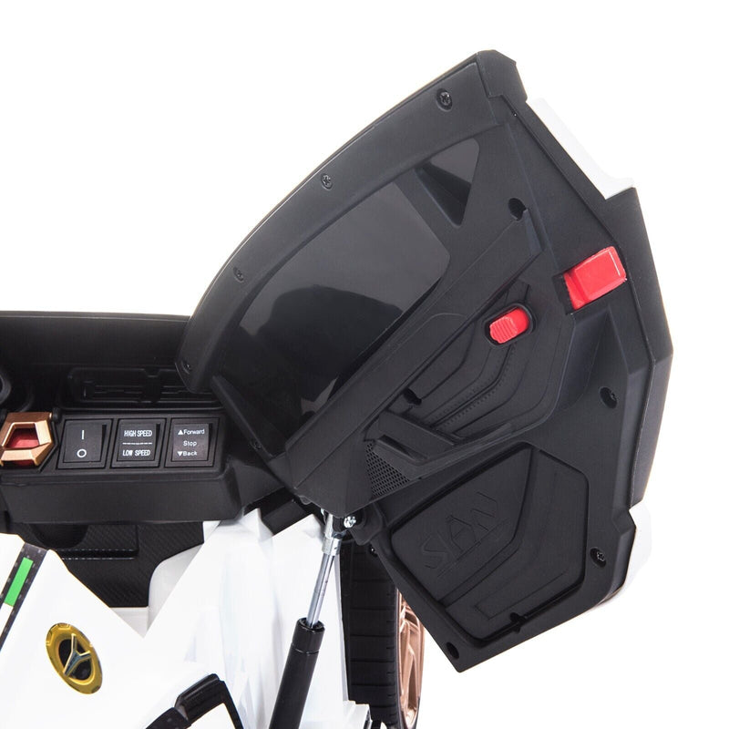 TOBBI 12V Kids Lamborghini Sian Ride-On Car with DIY Sticker Kit - Officially Licensed Electric Toy