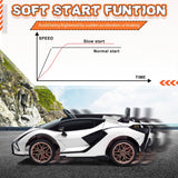 TOBBI 12V Kids Lamborghini Sian Ride-On Car with DIY Sticker Kit - Officially Licensed Electric Toy
