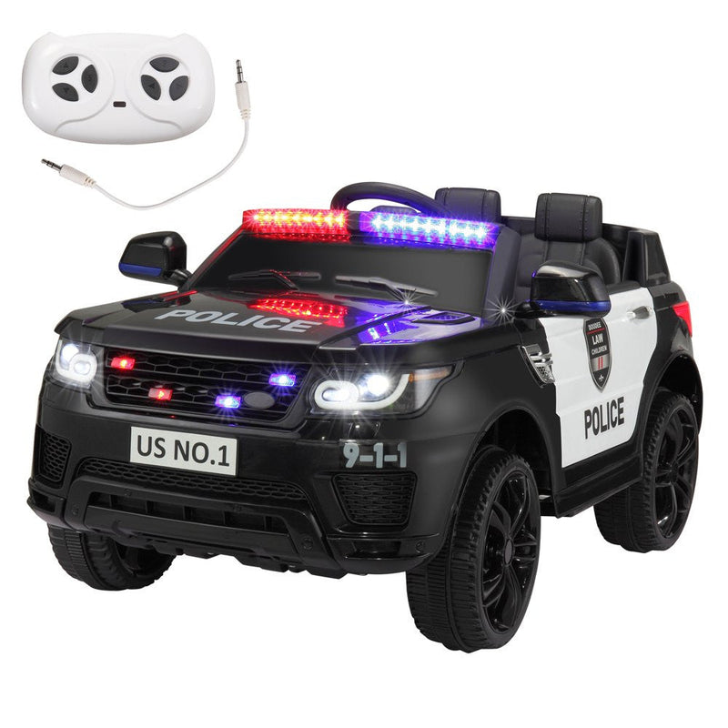 12V Kids Police Ride-On SUV Car with Parental Remote Control