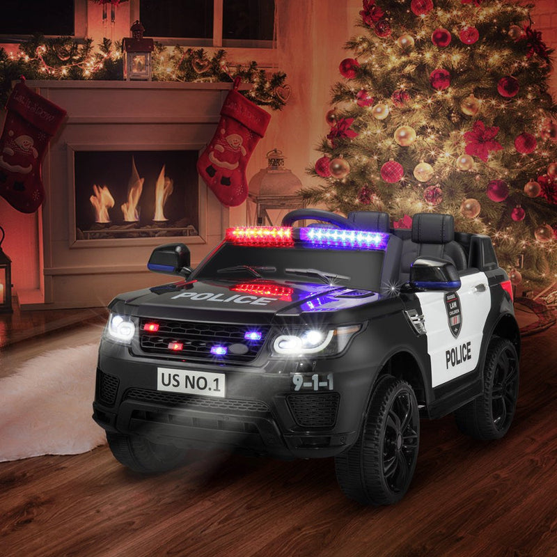 12V Kids Police Ride-On SUV Car with Parental Remote Control
