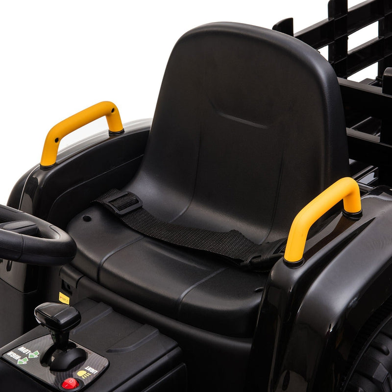 12V Electric Ride-On Kids Tractor with Battery-Powered Toy Car and Trailer