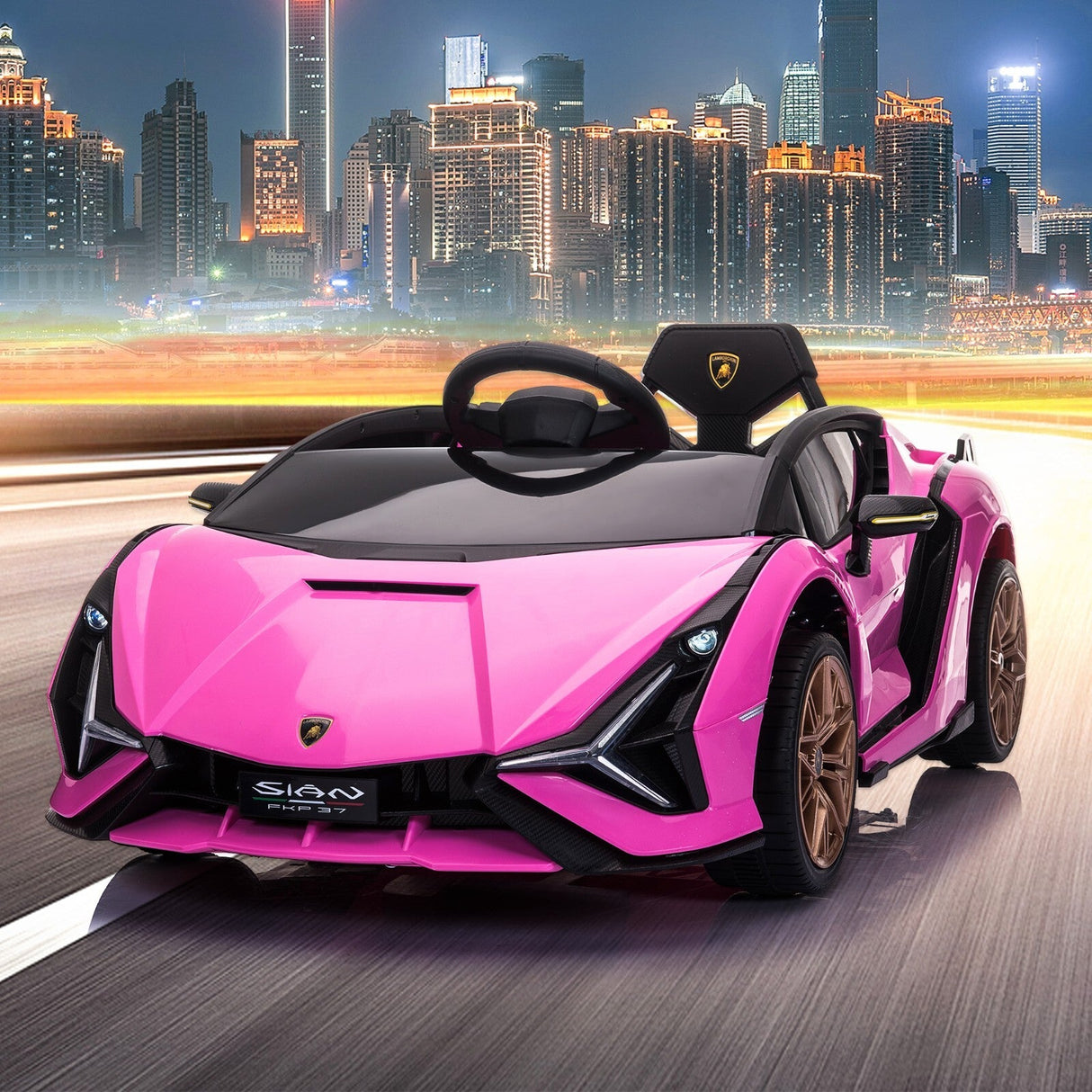 12V Kids Electric Ride-On Lamborghini Sian Car with Remote Control