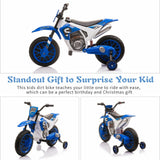 12V Kids Electric Ride-On Motorcycle with Training Wheels and 2 Speeds