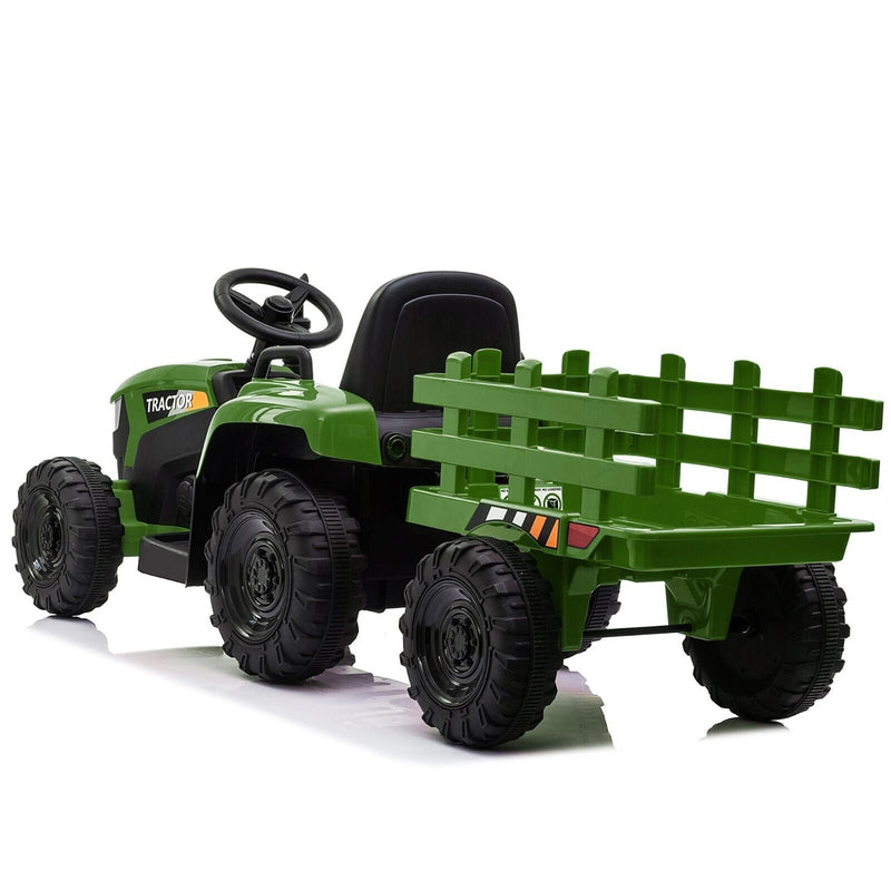 TOBBI 12V Kids Ride-On Tractor with Detachable Trailer - Electric Vehicle for Young Farmers