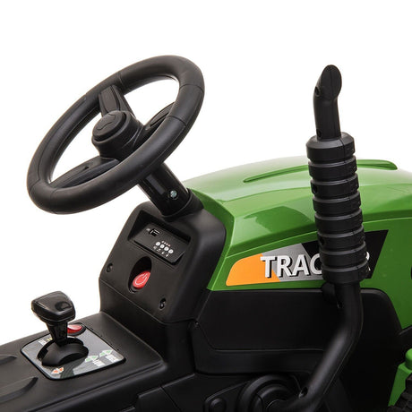 TOBBI 12V Kids Ride-On Tractor with Detachable Trailer - Electric Vehicle for Young Farmers
