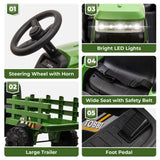 TOBBI 12V Kids Ride-On Tractor with Detachable Trailer - Electric Vehicle for Endless Fun!