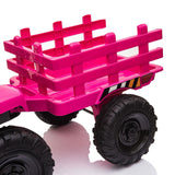 TOBBI 12V Electric Tractor for Kids with Trailer and Dual Motors - Perfect Gift for Young Drivers