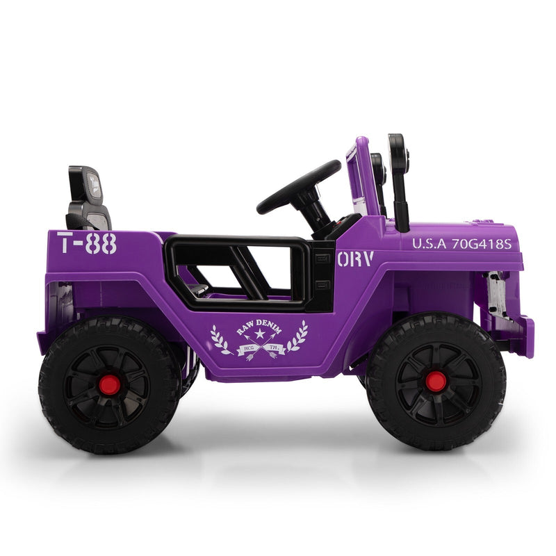 12V Electric Battery-Powered Ride-On Jeep Truck for Kids Ages 3-6