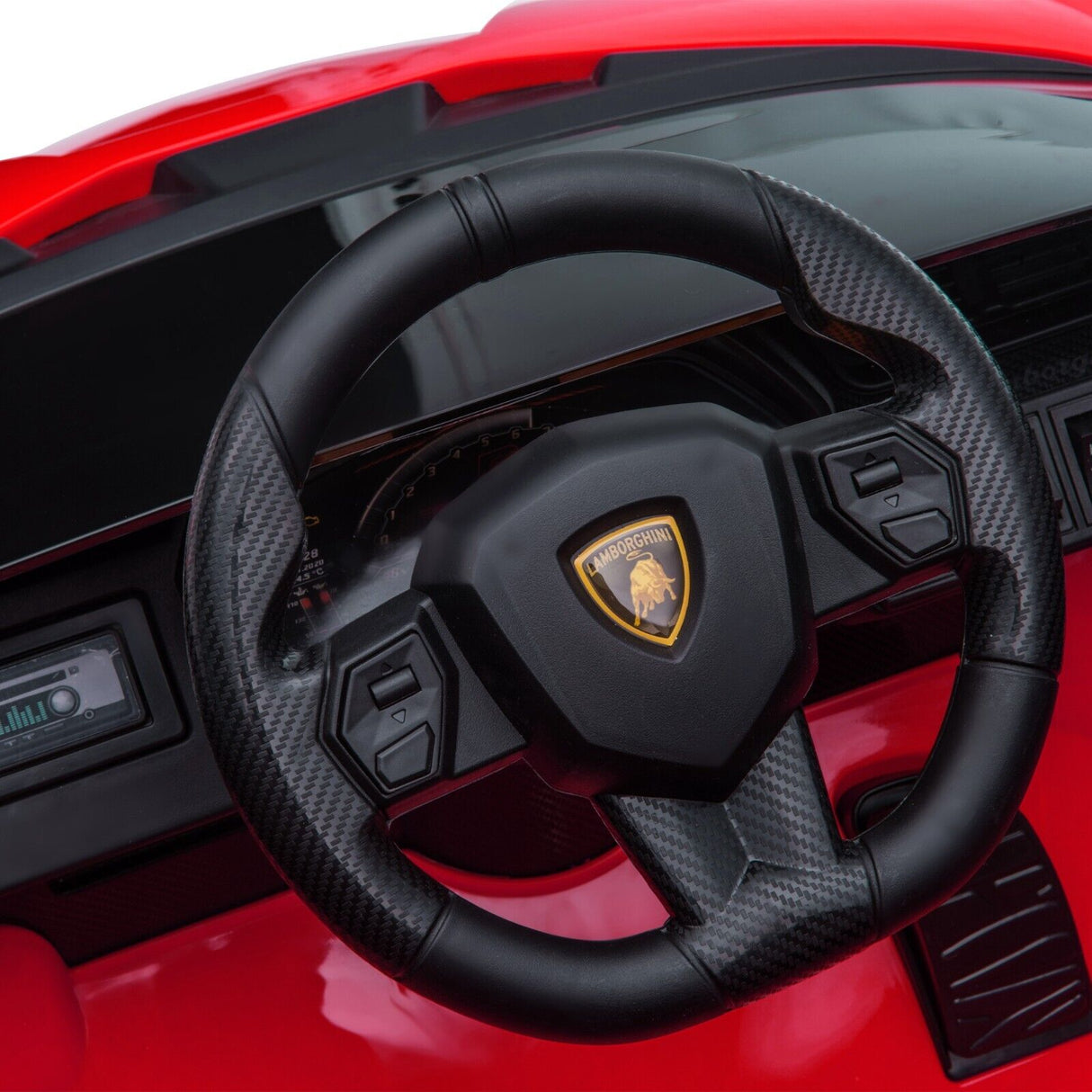 TOBBI 12V Lamborghini SIAN Electric Car for Kids with Remote Control - Red