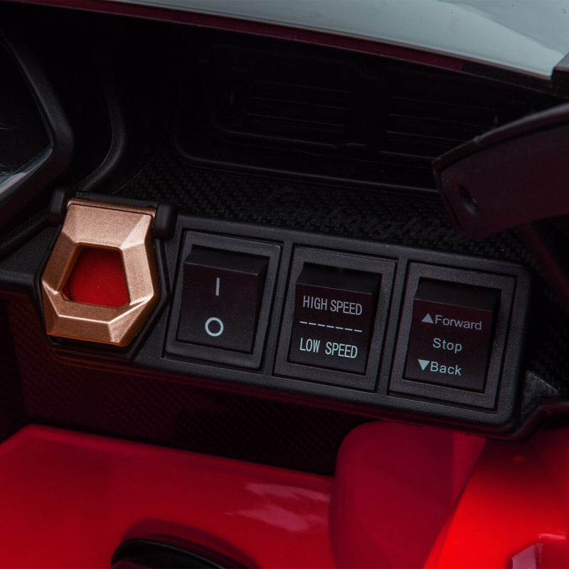 TOBBI 12V Lamborghini SIAN Electric Car for Kids with Remote Control - Red