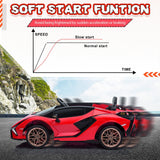TOBBI 12V Lamborghini SIAN Electric Car for Kids with Remote Control - Red