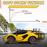 TOBBI 12V Lamborghini SIAN Electric Ride-On Car with Remote Control for Kids
