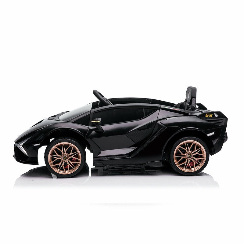 TOBBI 12V Lamborghini Sian Licensed Kids Electric Ride on Car with Parental Remote Control