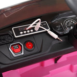 TOBBI 12V Pink Lamborghini SUV Ride-On Car with Remote Control and MP3 Player for Kids