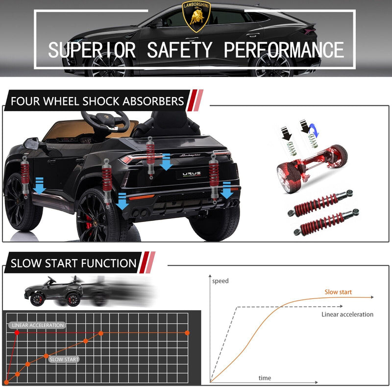 TOBBI 12V Lamborghini Urus Licensed Kids Ride on Car - Electric Motorized Vehicle for Endless Fun!
