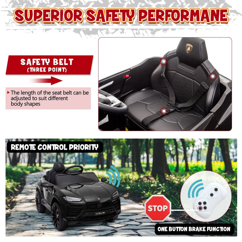 TOBBI 12V Lamborghini Urus Licensed Kids Ride on Car - Electric Motorized Vehicle for Endless Fun!