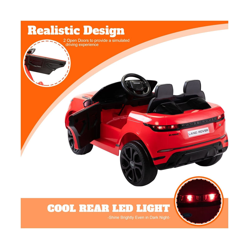TOBBI 12V Land Rover Licensed Electric Ride-On Car for Kids with Battery Power and Exciting Features