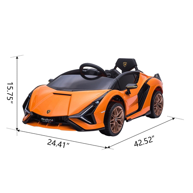 TOBBI 12V Licensed Lamborghini Sian Battery Powered Ride On Car for Kids with Remote Control