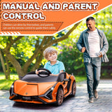 TOBBI 12V Licensed Lamborghini Sian Battery Powered Ride On Car for Kids with Remote Control