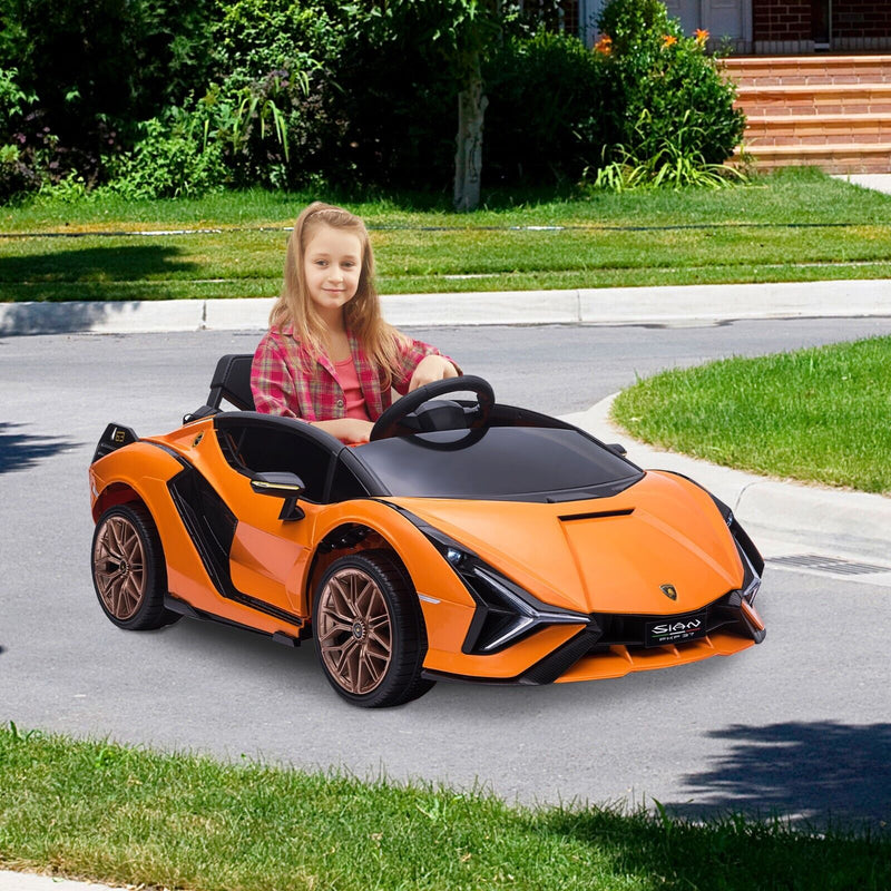 TOBBI 12V Licensed Lamborghini Sian Battery Powered Ride On Car for Kids with Remote Control