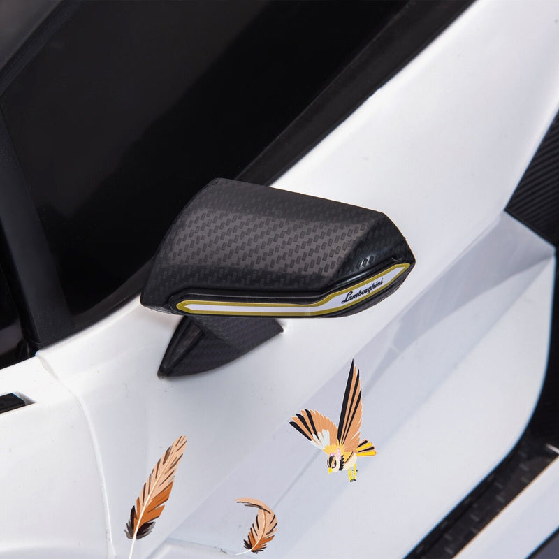 TOBBI 12V Licensed Lamborghini Sian Electric Kids Ride-On Car with Customizable Stickers