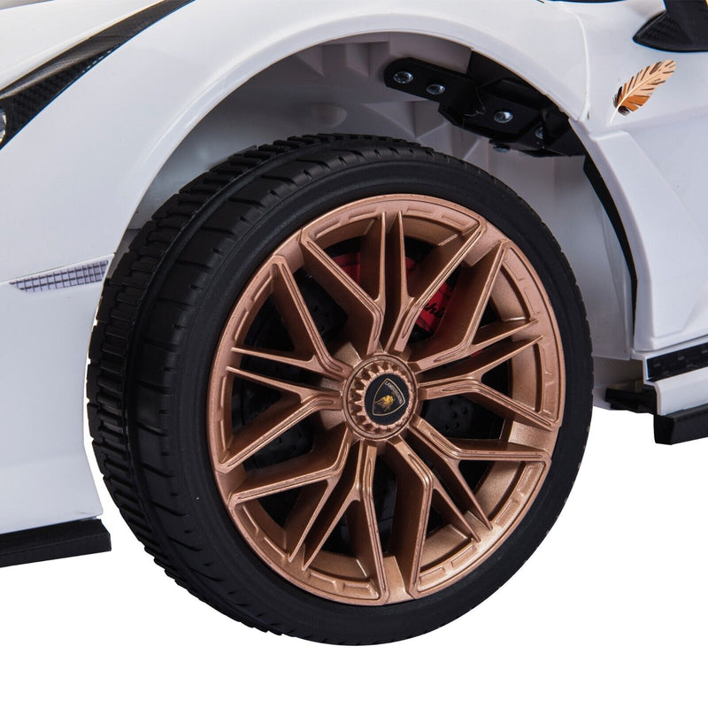 TOBBI 12V Licensed Lamborghini Sian Electric Kids Ride-On Car with Customizable Stickers