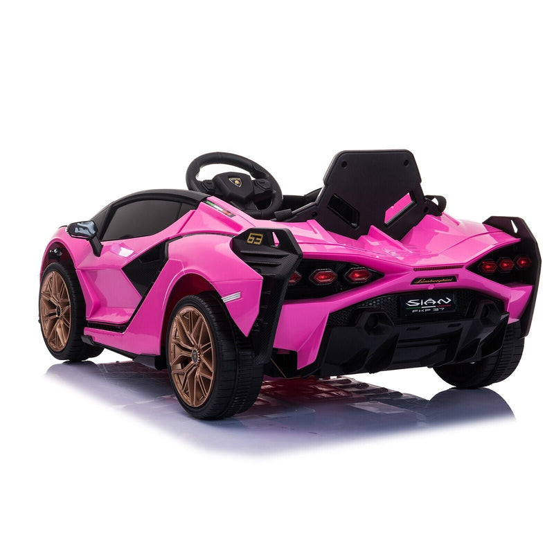TOBBI 12V Licensed Lamborghini Sian Electric Ride-On Car for Kids with Remote Control