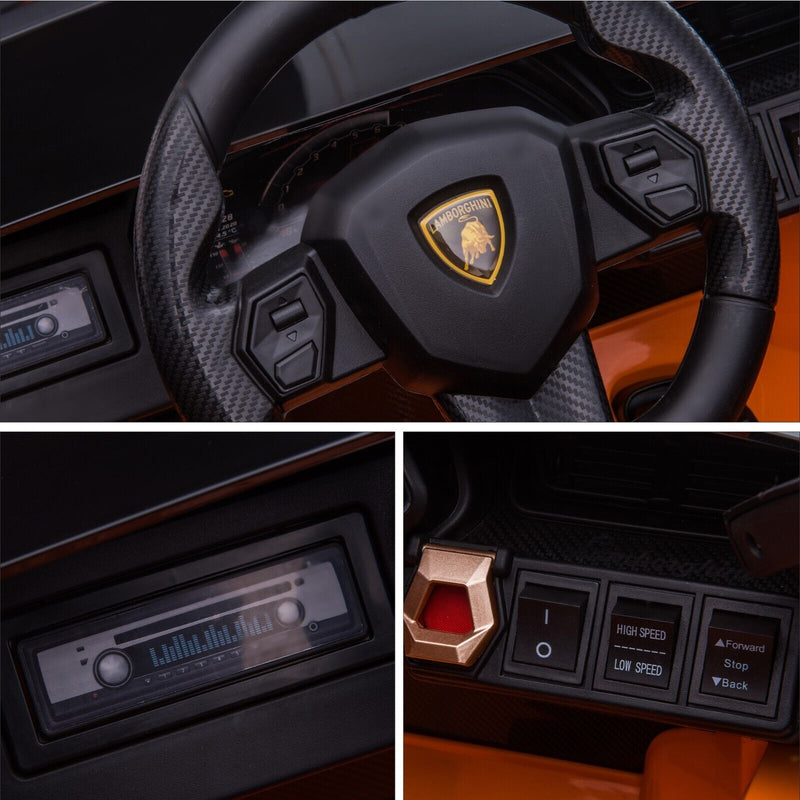TOBBI 12V Licensed Lamborghini Sian Ride On Car for Kids with Remote Control and Battery Power