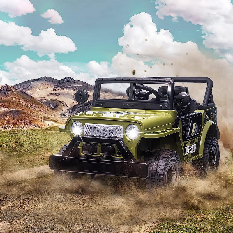 12V Battery-Powered Kids Off-Road Ride-On Truck with 4 Wheels