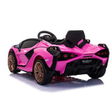 TOBBI 12V Pink Lamborghini SIAN Electric Ride-On Car for Kids with Remote Control