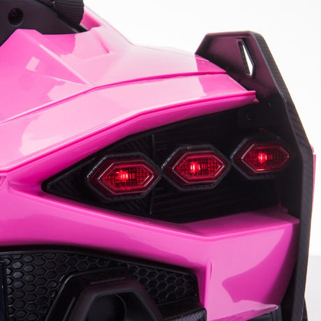TOBBI 12V Pink Lamborghini SIAN Electric Ride-On Car for Kids with Remote Control