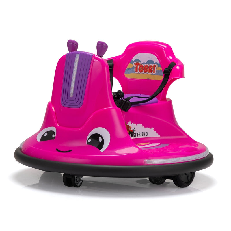 12V Electric Ride-On Bumper Car for Toddlers with 360-Degree Spin and Remote Control
