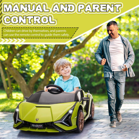 12V Kids Electric Ride-On Car Licensed Lamborghini Sian with Remote Control and MP3 Player