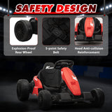 24V Kids Electric Drifting Go-Kart with Dual 85W Motors, 8mph Max Speed, and Built-in Music