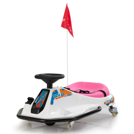 24V Electric Ride-On Drift Go-Kart Toy for Kids Ages 6-12