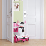 TOBBI 3-in-1 Electric Ride-On Robot Buggy for Kids with Remote Control - Pink