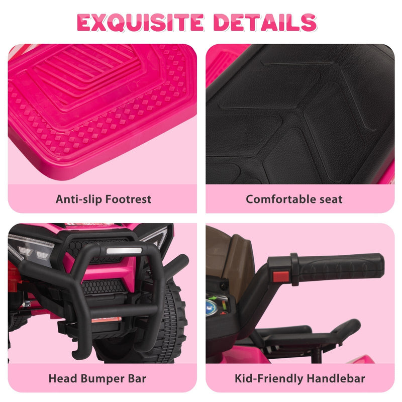 6V Electric Kids Ride-On ATV Quad 4-Wheeler Toy Car with Music