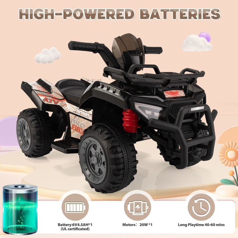 6V Electric Kids ATV Quad 4-Wheeler Ride-On Toy Car with Music