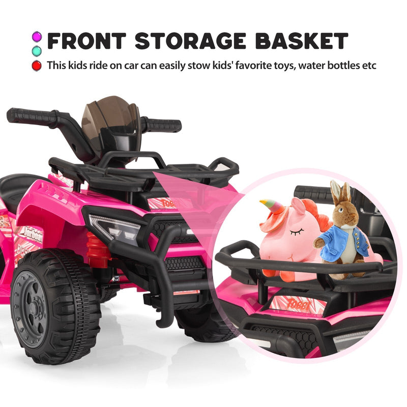 6V Electric Kids ATV Quad 4-Wheeler Ride-On Toy Car with Music